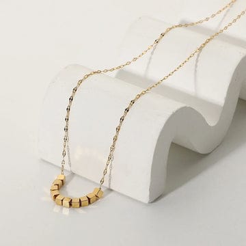 gold cube nackless
